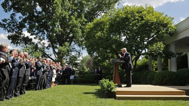 The Paris Agreement White House Lawn